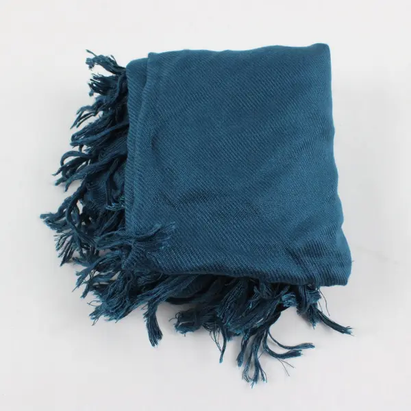 Cejon Turquoise Square Scarf with Tassels AN.98072