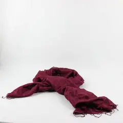 Burgundy Sheer Wrap Scarf with Tassels