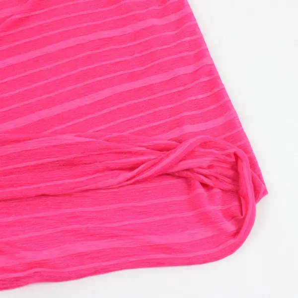 Pink and Light Pink Striped Sheer Stretch Infinity Scarf