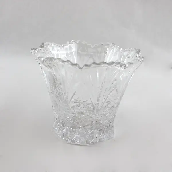 Vintage Studio Nova Mikasa Japan Brilliance Clear Crystal Glass Votive Holder