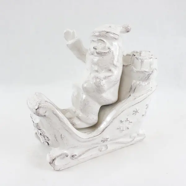 Ceramic Santa in Sleigh Salt & Pepper Shakers Holiday Collectible