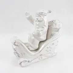 Ceramic Santa in Sleigh Salt & Pepper Shakers Holiday Collectible