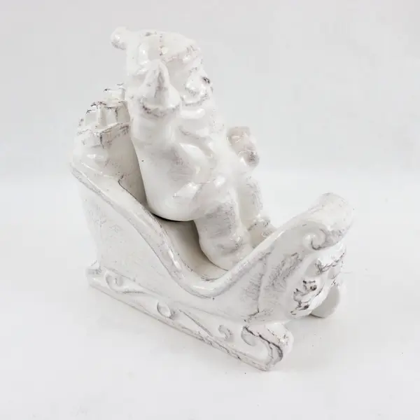 Ceramic Santa in Sleigh Salt & Pepper Shakers Holiday Collectible