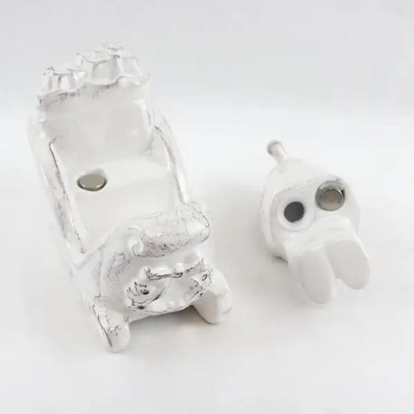 Ceramic Santa in Sleigh Salt & Pepper Shakers Holiday Collectible