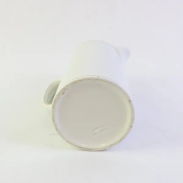 Vintage White Porcelain Coffee Pot Gold Trim 8in