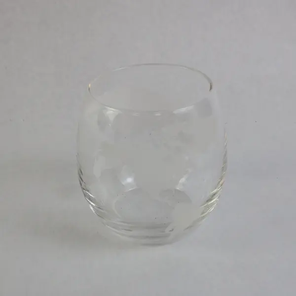 Set of 2 10 Oz Etched Globe Map Old Fashioned Whiskey Glasses