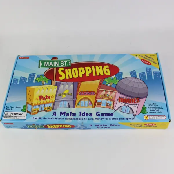 Lakeshore Main St Shopping Main Idea Reading Level 2 Educational Board Game