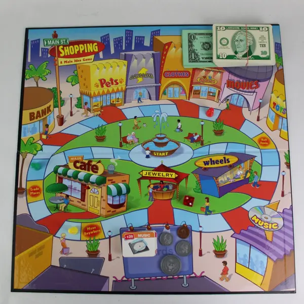 Lakeshore Main St Shopping Main Idea Reading Level 2 Educational Board Game