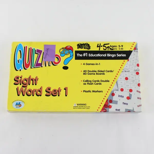 Media Materials Quizmo Sight Word Set 1 W-MB9358 Educational Game Used