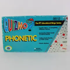 WORLDCLASS QUIZMO Phonetic Educational Bingo Board Game Ages 6-8
