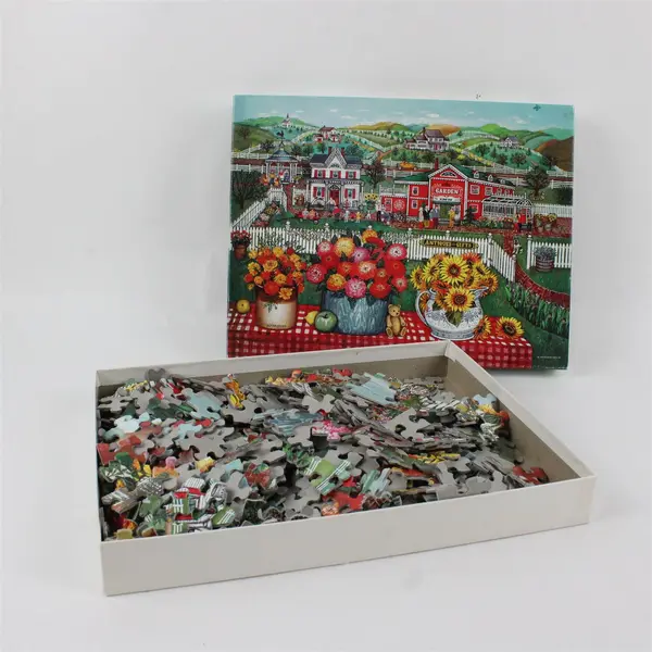 Springbok The Garden Inn Bob Schneeberg 500 Piece Jigsaw Puzzle Used Boxed
