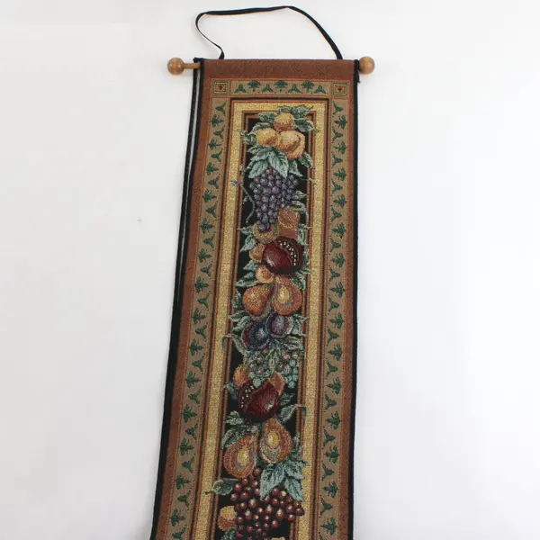 Old World Italy Fruit Tapestry Bell Pull Wall Hanging 6.75x41