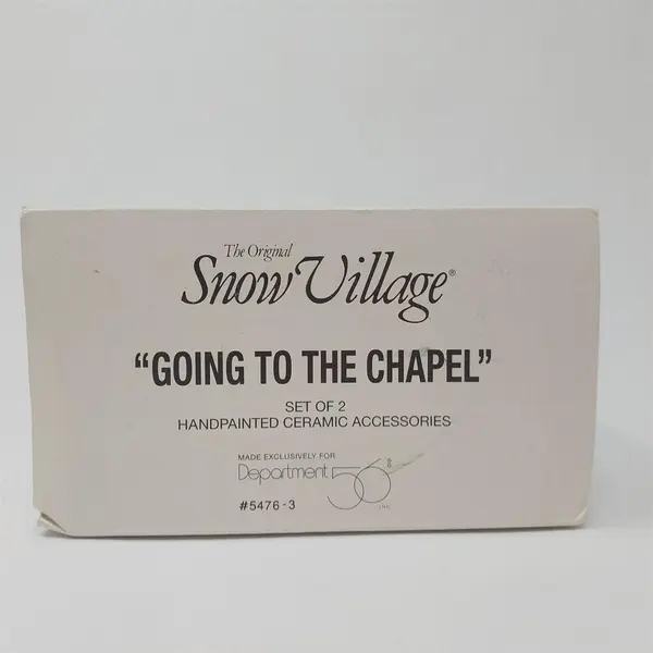 Dept 56 Snow Village Going to the Chapel Set of 2 Retired 54763