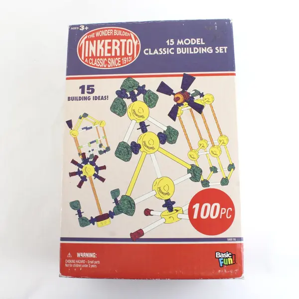 Tinkertoy Wonder Builder Basic Fun 15 Model Classic Building Set in Box, 2021