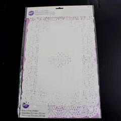 Pack of 6 Wilton Grease-Proof Rectangle White Doilies 10"x14", New 