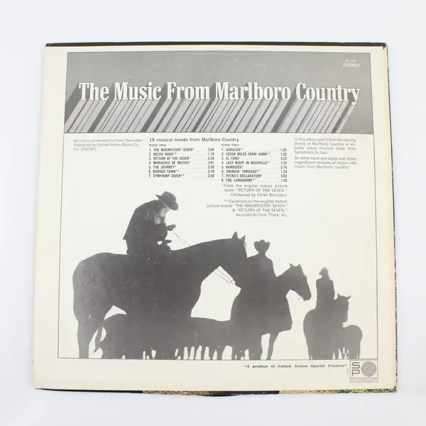 Elmer Bernstein The Music From Marlboro Country 12" Vinyl LP