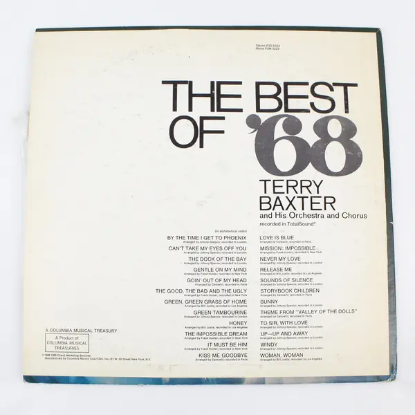 Terry Baxter & His Orchestra The Best of '68 - 2  12" Vinyl Record