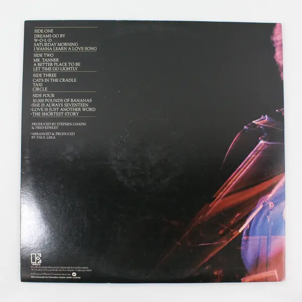 Harry Chapin Greatest Stories Live 2LP Vinyl 8E6003 Elektra