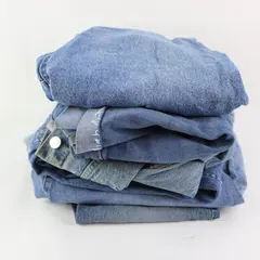 7 lb Lot Denim DIY Fabric Upcycling FLAWED