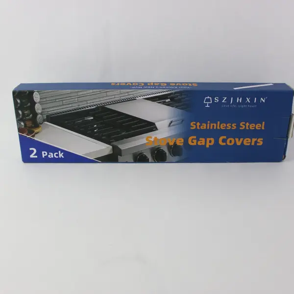 Szjhxin Black Stainless Steel Stove Gap Covers 2 Pack