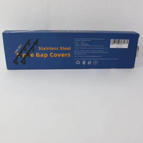 Szjhxin Black Stainless Steel Stove Gap Covers 2 Pack