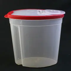 Rubbermaid 1.5 Gallon Plastic Pitcher Storage Container Red Lid