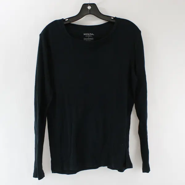 Merona Ultimate Tee Women's L Black Long Sleeve Shirt