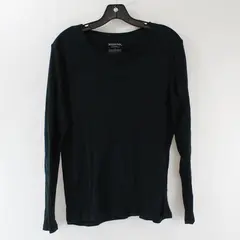 Merona Ultimate Tee Women's L Black Long Sleeve Shirt