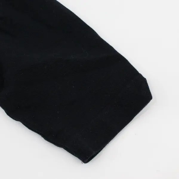 Basic Editions Women's Black 3/4 Sleeve Polo Shirt Large