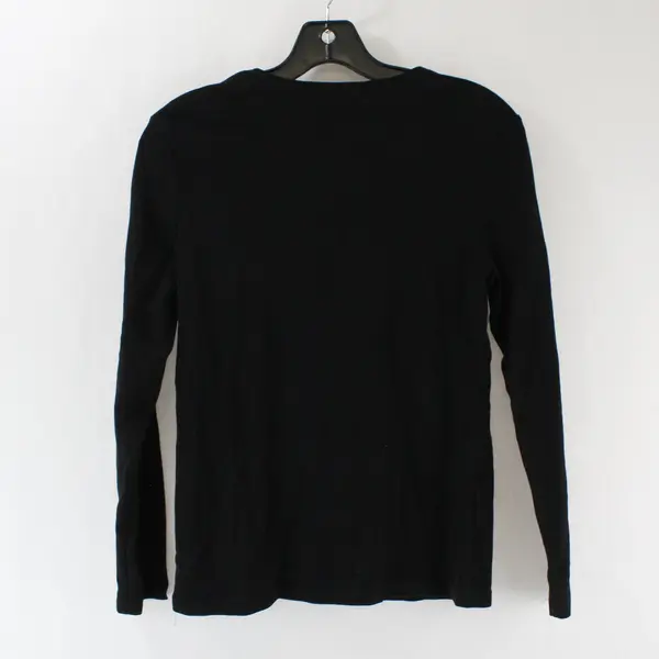 Karen Scott Women's Petite Medium Black Long Sleeve T-Shirt