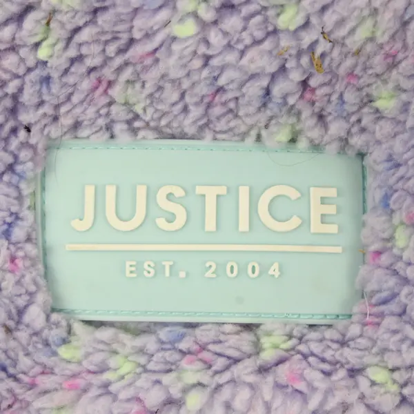 Lot 2 Justice Plush Sherpa Beanie Faux Fur Pom Black Holiday Lights Knit Beanie