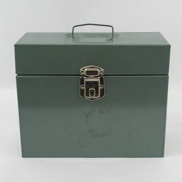 Vintage Hamilton Skotch Kooler Green Port-A-File Box FLAWED