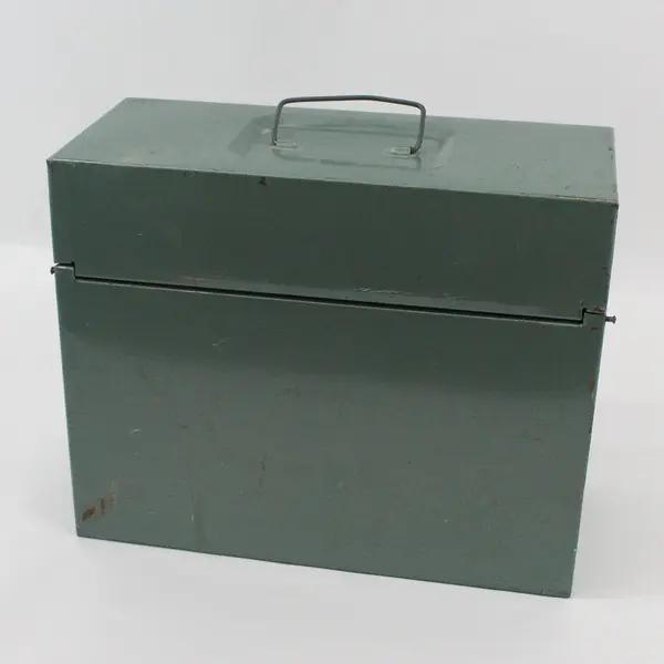 Vintage Hamilton Skotch Kooler Green Port-A-File Box FLAWED