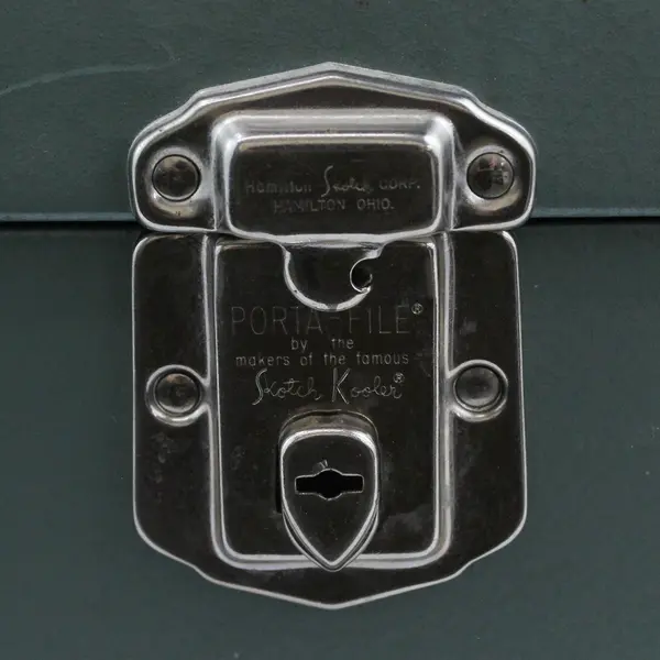 Vintage Hamilton Skotch Kooler Green Port-A-File Box FLAWED