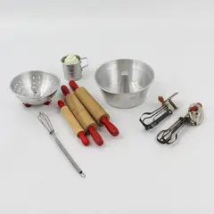 Vintage 10-Piece Child's Baking Set Toy Kitchen Play Set