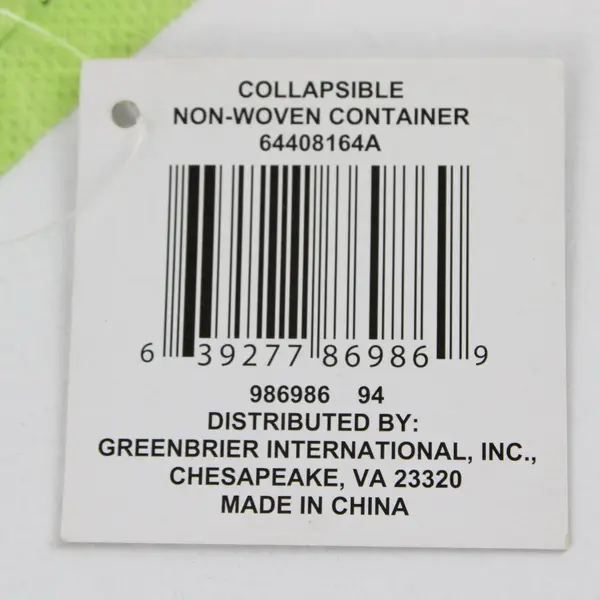 Greenbrier Lot of 3 Foldable Collapsible Storage Bins Green Blue 8.5x8.5x8