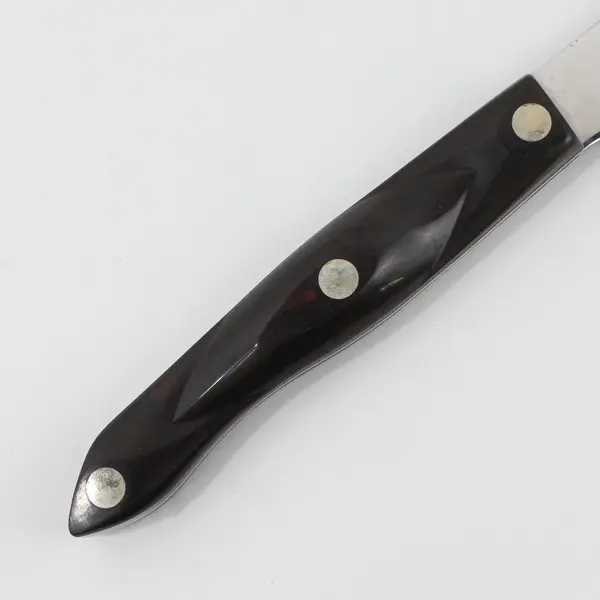 Vintage Cutco 1722 Butcher Knife 14” Stainless Steel Brown Handle 