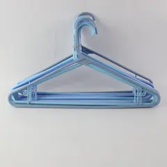Lot of 10 Pastel Plastic Clothes Hangers Blue Lavender Adult Closet