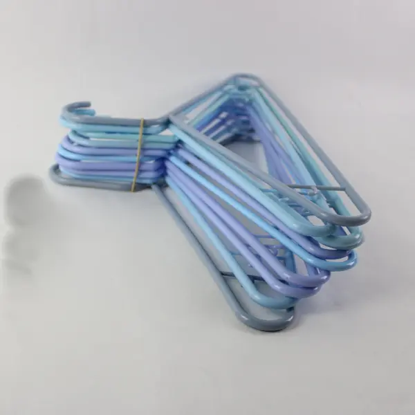 Lot of 10 Pastel Plastic Clothes Hangers Blue Lavender Adult Closet