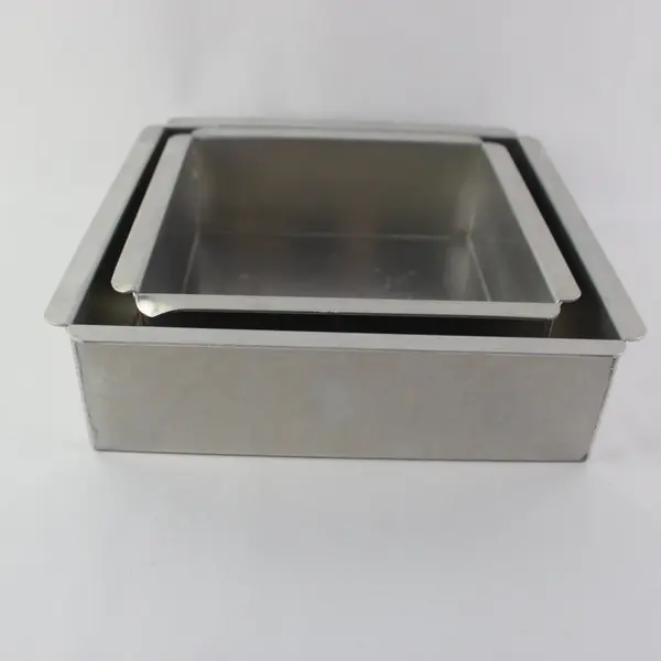 Set of 2 Magic Line Square Aluminum Cake Pans 8in 10in