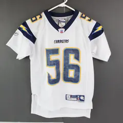 Reebok NFL San Diego #56 Chargers Shawne Merriman White Jersey Youth Small 8