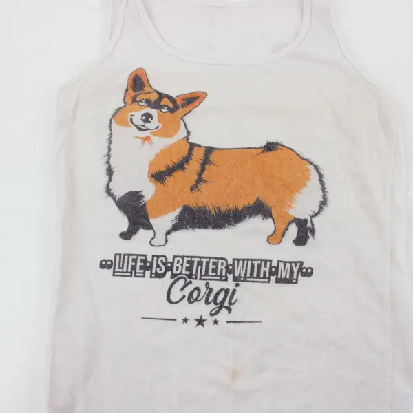 Women's Life is Better With My Corgi White Tank Top 