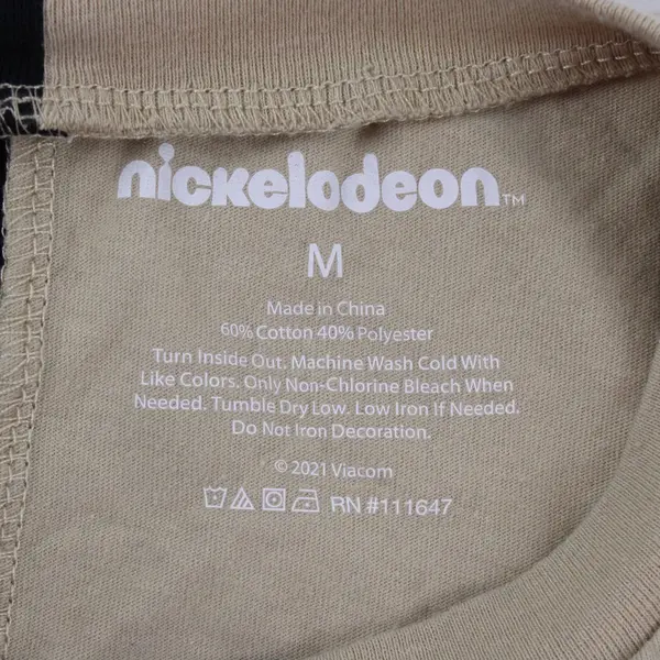 Nickelodeon Viacom Avatar: The Last Airbender Black/Tan Cropped Youth Tee Size M