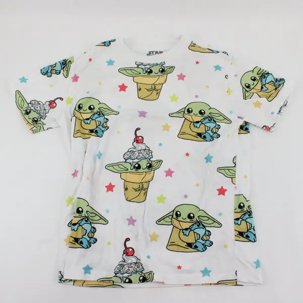 Girl's Lucasfilm  Star Wars Baby Yoda Grogu Pattern T-Shirt Size SM/C/P 