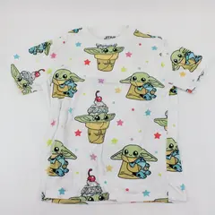 Girl's Lucasfilm  Star Wars Baby Yoda Grogu Pattern T-Shirt Size SM/C/P 
