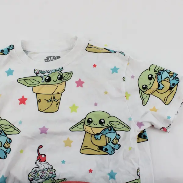 Girl's Lucasfilm  Star Wars Baby Yoda Grogu Pattern T-Shirt Size SM/C/P 