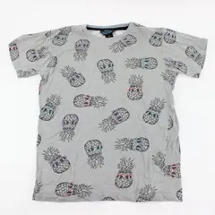 Bold Blue brand Kid's Pineapples with Sunglasses  Gray Patterned T-Shirt Size 12