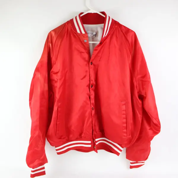 Capricorn Red Satin Bomber Jacket Hickory House Tavern Dundee OR Logo XL