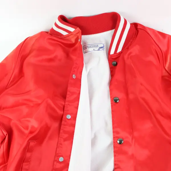 Capricorn Red Satin Bomber Jacket Hickory House Tavern Dundee OR Logo XL