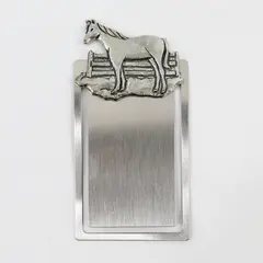Seagull Pewter Horse Metal Bookmark Money Clip Silver Tone Reading Accessory